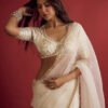 1216white_1.jpg Sonam Bajwa Bollywood-Inspired Georgette Saree