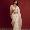 1216white_3.jpg Sonam Bajwa Bollywood-Inspired Georgette Saree