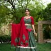 1654GRNMAIN.jpg Green Color Cotton Navratri Lehenga Choli Set