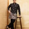 Royal Black Embroidered Designer Kurta Set with Premium Finish