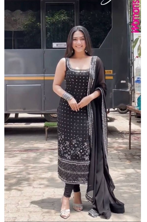 5912black_1_abc5f77a-fde1-4f72-a426-50c5bb83fbca.jpg Black Faux Georgette Suit with Real Mirror Work