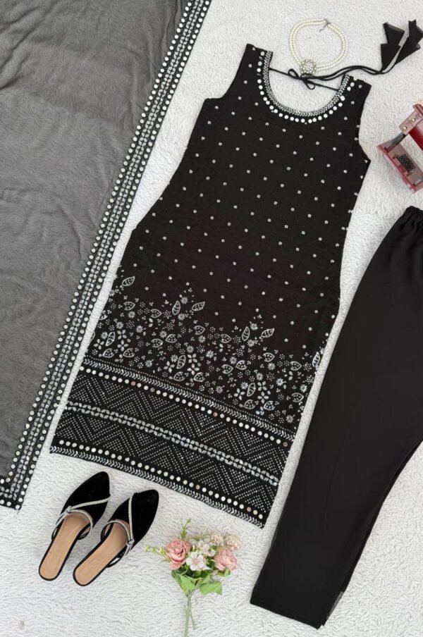 5912black_4_e3daf44b-8b15-4870-adb1-ee28ccfeef61.jpg Black Faux Georgette Suit with Real Mirror Work