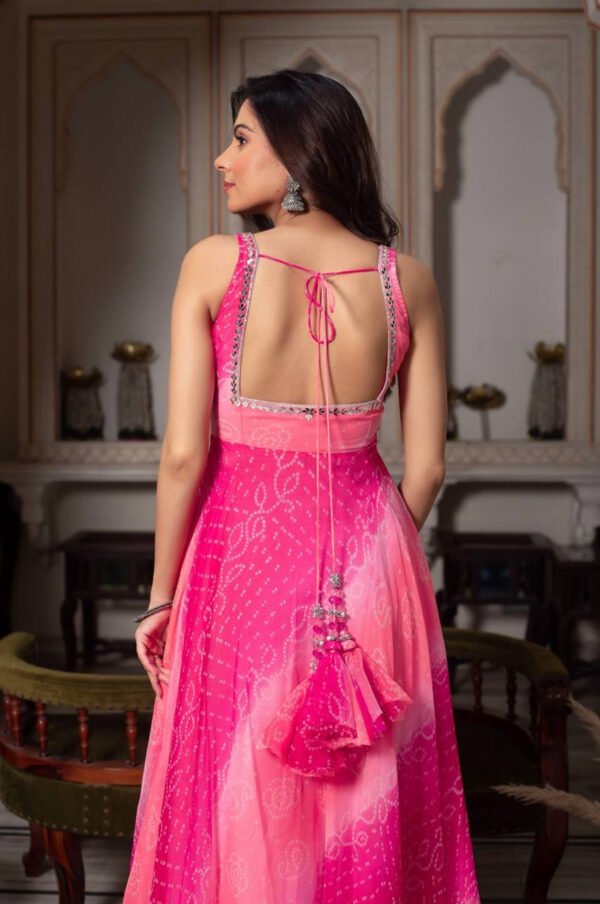 Pink Multi-Shade Anarkali Suit Set