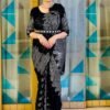 BLACKZIPSAREE_3.jpg Black Zip Gown Saree with Attached Dupatta