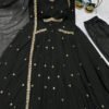 Black Georgette Anarkali Suit Set