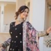 Black Heavy Embroidery Work Gown with Dupatta