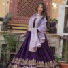 Purple Wedding Wear Gown