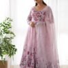 Trendy Pink Floral Anarkali Suit Set with Dupatta - Modern & Beautiful
