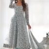 KB-262_2.jpg Exquisite Sky Blue Chiffon Anarkali Suit with Floral Print Dupatta