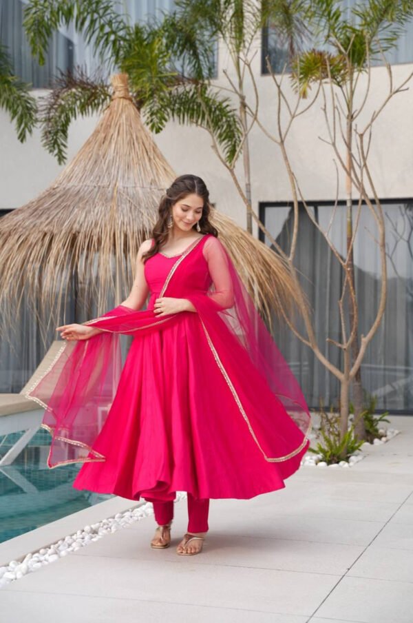 Pink Gorgeous Anarkali Suit Set
