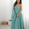 Powder Blue Anarkali Suit with Swarovski Work