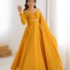 Sunshine Yellow Fancy Anarkali Gown