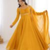 Sunshine Yellow Fancy Anarkali Gown