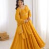Sunshine Yellow Fancy Anarkali Gown