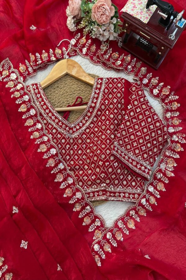 KD-619_1.jpg Red Fendy Silk Wedding Wear Saree