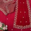 KD-619_2.jpg Red Fendy Silk Wedding Wear Saree