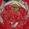 Premium Red Faux Blooming Georgette Saree with Thread & Sequence Work