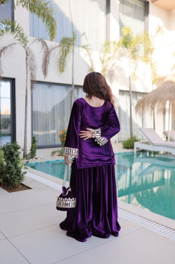 LW-9307_7.jpg Royal Purple Ice Velvet Suit Set