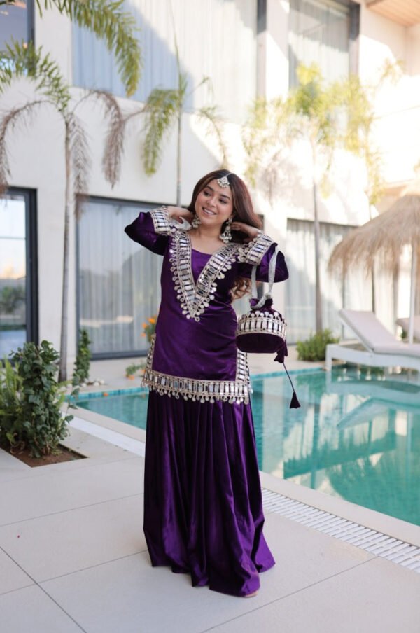 LW-9307_8.jpg Royal Purple Ice Velvet Suit Set