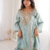LW-9326_2.jpg Premium Misty Blue Real Mirror Work Suit Set in HO Fabric