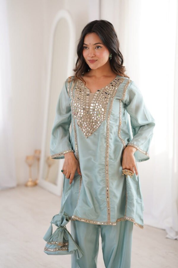 LW-9326_2.jpg Premium Misty Blue Real Mirror Work Suit Set in HO Fabric