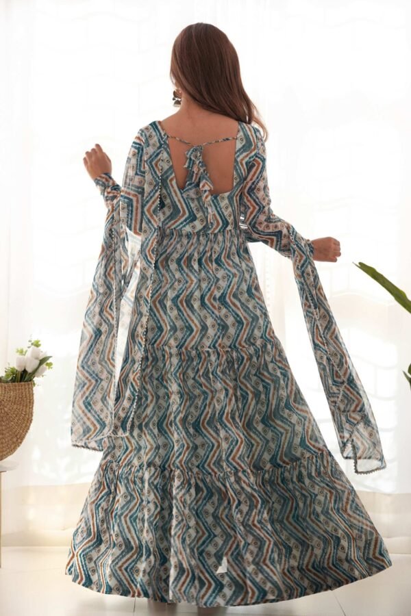 NKB-41BLUE_3.jpg Suratikart Light Blue Zigzag Print Georgette Gown with Dupatta