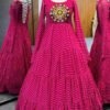 NKB-43_13.jpg Rani Pink Laheriya Print Traditional Gown