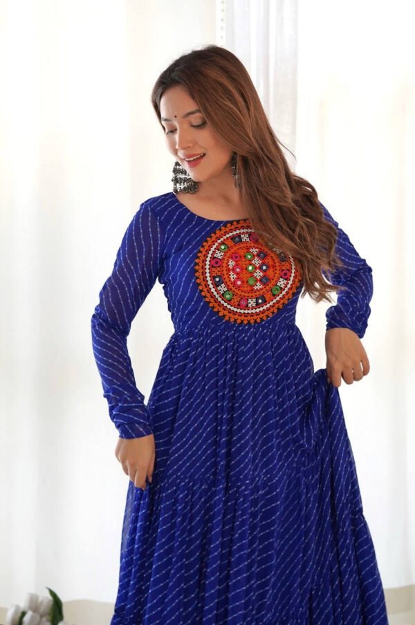 NKB-43_3.jpg Blue Laheriya Print Traditional Gown