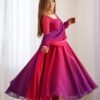 Dark Pink & Purple Shaded Fox Georgette Anarkali Suit