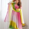 Stunning Multi-Color Fox Georgette Anarkali Suit