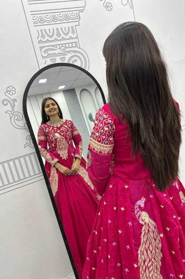 Pc-528_13.jpg Crimson Color Crop Top Lehenga with Embroidered Shrug