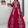 Pc-528_14.jpg Crimson Color Crop Top Lehenga with Embroidered Shrug
