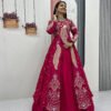 Pc-528_16.jpg Crimson Color Crop Top Lehenga with Embroidered Shrug