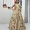 Pc-528_2.jpg Cream Color Crop Top Lehenga with Embroidered Shrug