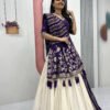 Purple Lehenga Saree Set – Royal Elegance with Modern Flair