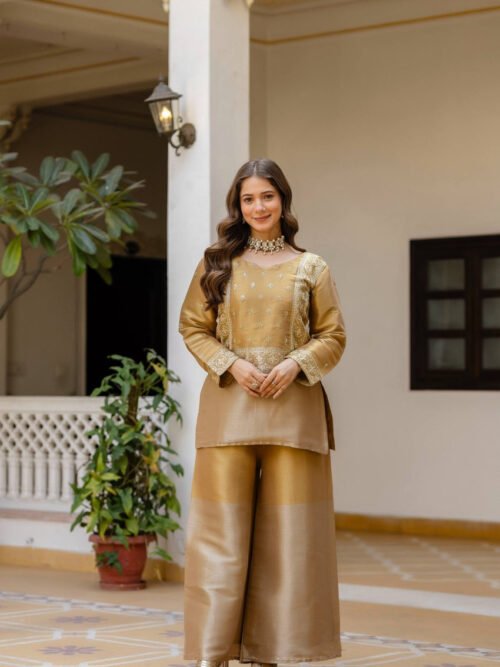 Banarasi Viscose Co-Ord Set – Elegant Ethnic Fusion