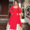 Red Color Wedding Wear Anarkali Suit Set