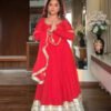 Red Color Wedding Wear Anarkali Suit Set