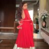 Red Color Wedding Wear Anarkali Suit Set