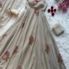 SCnx1193_4.jpg Dusty Brown Faux Georgette Handpainted Anarkali Suit
