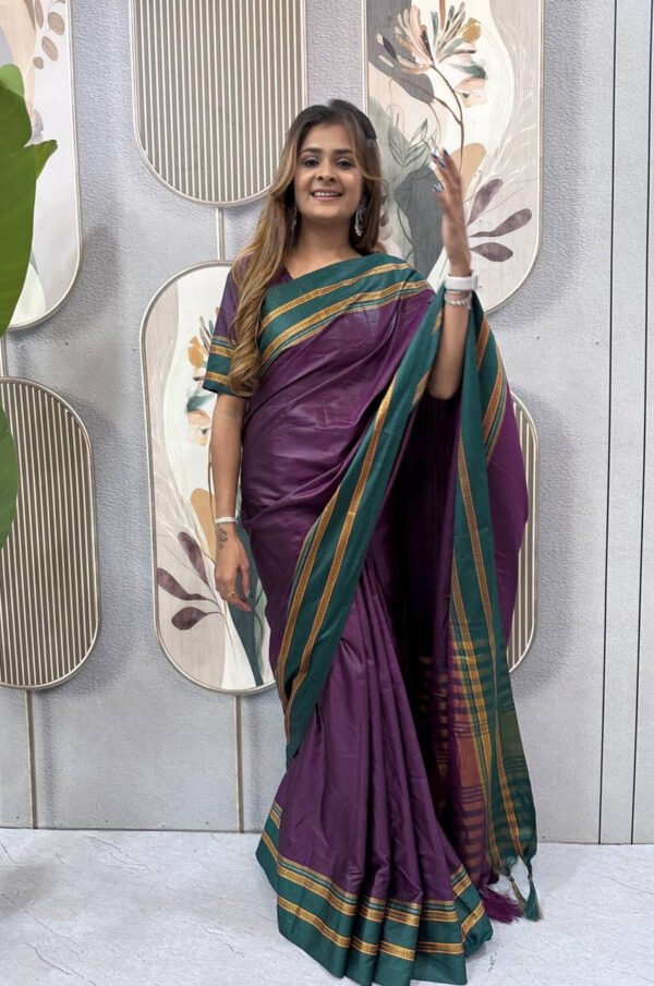 Grape Purple Zip & Go Gown Saree