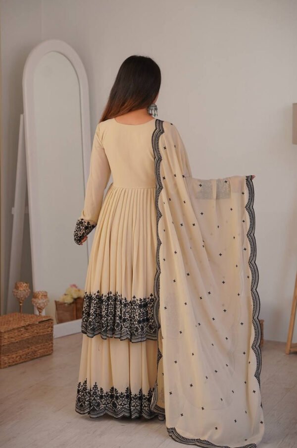 SP-71_2.jpg Neutral Vanilla Color Palazzo Suit