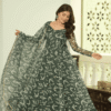 Elegant Green Tebby Organza Printed Anarkali Set