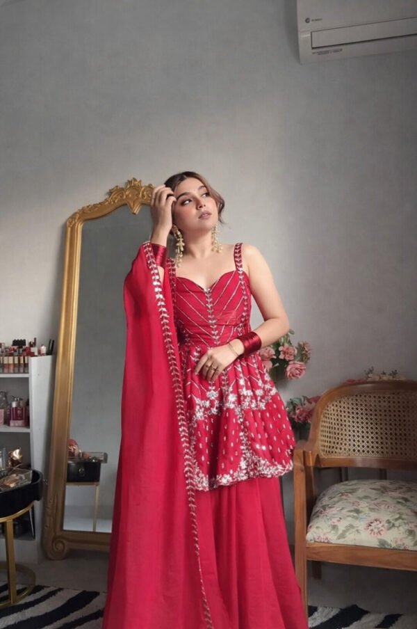 TD-6103_1.jpg Gulal Georgette Sharara Set with Heavy Sequins & Zari Embroidery