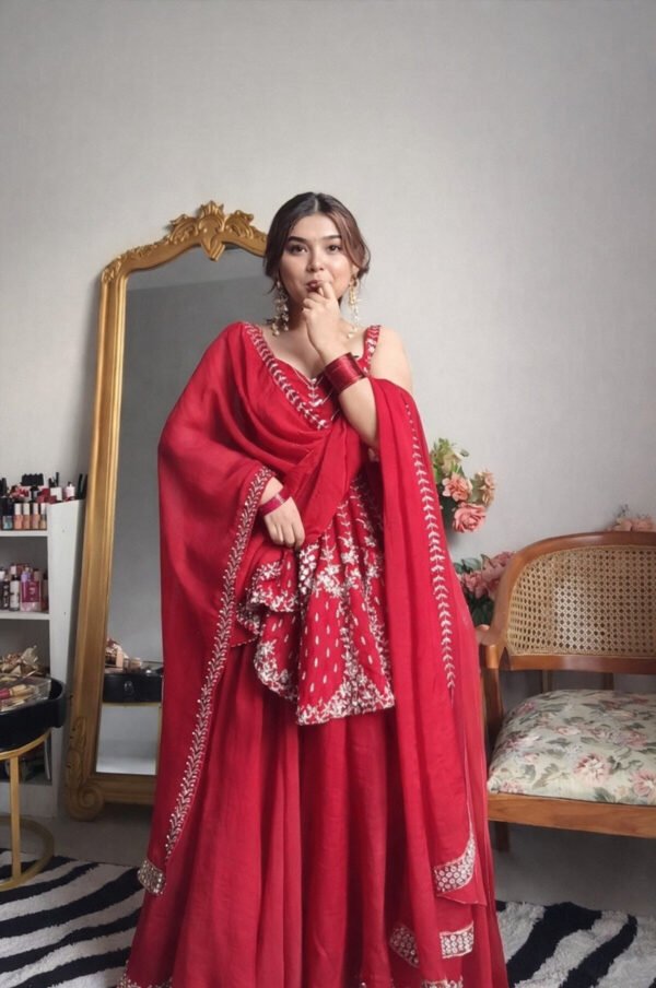 TD-6103_2.jpg Gulal Georgette Sharara Set with Heavy Sequins & Zari Embroidery