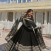 Black Noor Anarkali Gown Suit Set