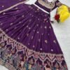 Tapi-248PURPLE_1.jpg Purple Embroidered Vichitra Lehenga Choli