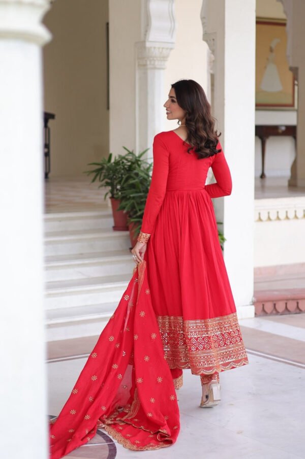 Wedding Special Red Anarkali Gown Set