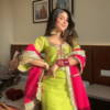 Neha Bhandari Neon Faux Blooming Sharara Set