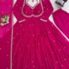 Pink Color Apsara Suit Set with Sequence Work